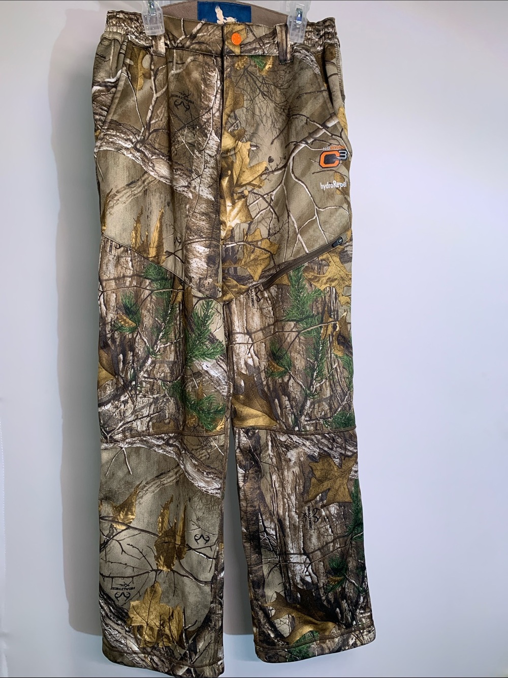 C3 HydrX Realtree-Style Boys youth Cargo Pants - Brown/Green Camo